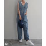 VネックデニムオールインワンRashik ワンピース 大人カジュアル | BUYSENSE | 詳細画像7