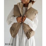 ベージュ | ボリュームダウンベスト Rashik アウター | BUYSENSE
