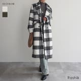 チェックシャギーロングコートRashik アウター 大人カジュアル | BUYSENSE | 詳細画像1