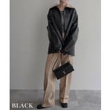 ボア襟付きフェイクレザーカバーオール Rashik アウター | BUYSENSE | 詳細画像12 