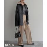 ボア襟付きフェイクレザーカバーオール Rashik アウター | BUYSENSE | 詳細画像13 