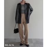 ボア襟付きフェイクレザーカバーオール Rashik アウター | BUYSENSE | 詳細画像14 