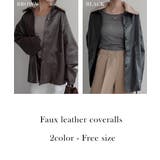 ボア襟付きフェイクレザーカバーオール Rashik アウター | BUYSENSE | 詳細画像2 