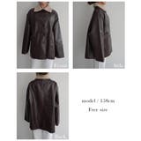 ボア襟付きフェイクレザーカバーオール Rashik アウター | BUYSENSE | 詳細画像4 