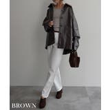 ボア襟付きフェイクレザーカバーオール Rashik アウター | BUYSENSE | 詳細画像5 