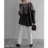 ボア襟付きフェイクレザーカバーオール Rashik アウター | BUYSENSE | 詳細画像6 