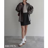 ボア襟付きフェイクレザーカバーオール Rashik アウター | BUYSENSE | 詳細画像7 