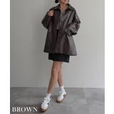 ボア襟付きフェイクレザーカバーオール Rashik アウター | BUYSENSE | 詳細画像8 