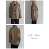 チェックダブルテーラードジャケットRashik アウター 大人カジュアル | BUYSENSE | 詳細画像4 