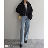 ブラック | プードルファースタンドカラーブルゾン Rashik アウター | BUYSENSE