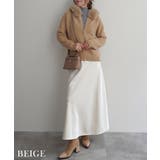 ベージュ | 2wayフェイクファーニットパーカーRashik アウター 大人カジュアル | BUYSENSE