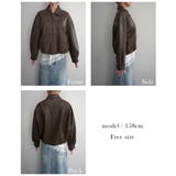 サイドラインレザーライクブルゾンRashik アウター 大人カジュアル | BUYSENSE | 詳細画像4