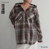 起毛チェックフードビッグシャツRashik シャツ 大人カジュアル | BUYSENSE | 詳細画像1