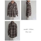 起毛チェックフードビッグシャツRashik シャツ 大人カジュアル | BUYSENSE | 詳細画像4
