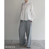 ノーカラーペプラムブラウスRashik シャツ 大人カジュアル | BUYSENSE | 詳細画像5 