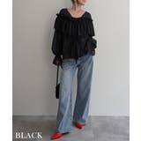 ラッフルフリルシアーブラウスRashik シャツ 大人カジュアル | BUYSENSE | 詳細画像7 
