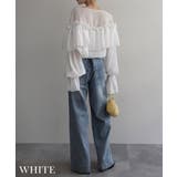 ラッフルフリルシアーブラウスRashik シャツ 大人カジュアル | BUYSENSE | 詳細画像6 