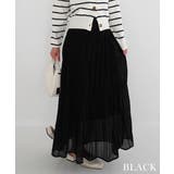ブラック | シフォンプリーツスカート Rashik スカート | BUYSENSE