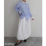 ホワイト | ナイロンバルーンスカートRashik スカート 大人カジュアル | BUYSENSE