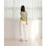 四角チェックライニングポイントニットTシャツ | by muni:r | 詳細画像5 