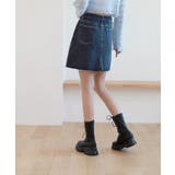 カットスリットポイントデニムスカート | by muni:r | 詳細画像3 