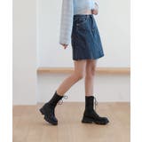 カットスリットポイントデニムスカート | by muni:r | 詳細画像5 