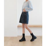 カットスリットポイントデニムスカート | by muni:r | 詳細画像7 