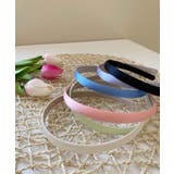 ブルー | デイリーポイント 6カラーサテンヘアバンド | by muni:r