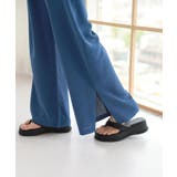 脚が長く見える ハイウエスト ピンタック スリット スラックス | by muni:r | 詳細画像15