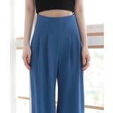 脚が長く見える ハイウエスト ピンタック スリット スラックス | by muni:r | 詳細画像16