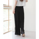 脚が長く見える ハイウエスト ピンタック スリット スラックス | by muni:r | 詳細画像17