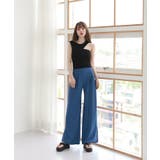 脚が長く見える ハイウエスト ピンタック スリット スラックス | by muni:r | 詳細画像8