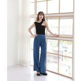 脚が長く見える ハイウエスト ピンタック スリット スラックス | by muni:r | 詳細画像9