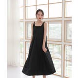 肩のねじれポイントビスチェコットンワンピース | by muni:r | 詳細画像1 