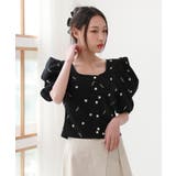 フラワープリントパフブラウス | by muni:r | 詳細画像1 