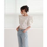 フラワープリントパフブラウス | by muni:r | 詳細画像18 