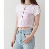 ユニークフリルディテール捺染Tシャツ | by muni:r | 詳細画像1 