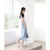 トレンディ ピンタック スリット デニム ロング スカート | by muni:r | 詳細画像2 