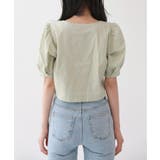 クロップ スクエアネック ブラウス | by muni:r | 詳細画像16 