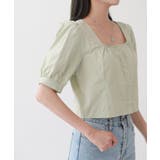 クロップ スクエアネック ブラウス | by muni:r | 詳細画像17 