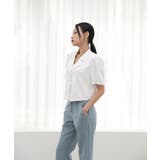 クロップ パフ 半袖 ジャケット ブラウス | by muni:r | 詳細画像2 