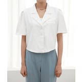 クロップ パフ 半袖 ジャケット ブラウス | by muni:r | 詳細画像7 