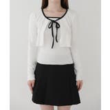 配色ストラップカーディガン+キャミソールセット | by muni:r | 詳細画像20