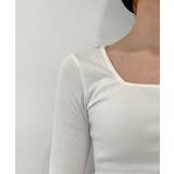 スリムスクエアリブTシャツ | by muni:r | 詳細画像13