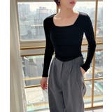 スリムスクエアリブTシャツ | by muni:r | 詳細画像19