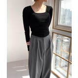 スリムスクエアリブTシャツ | by muni:r | 詳細画像23