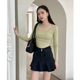 スリムスクエアリブTシャツ | by muni:r | 詳細画像28