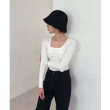 スリムスクエアリブTシャツ | by muni:r | 詳細画像6