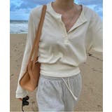 リブボタンクロップドトレーナー | by muni:r | 詳細画像1 