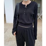 リブボタンクロップドトレーナー | by muni:r | 詳細画像7 